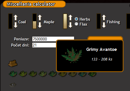 Miscellania calculator